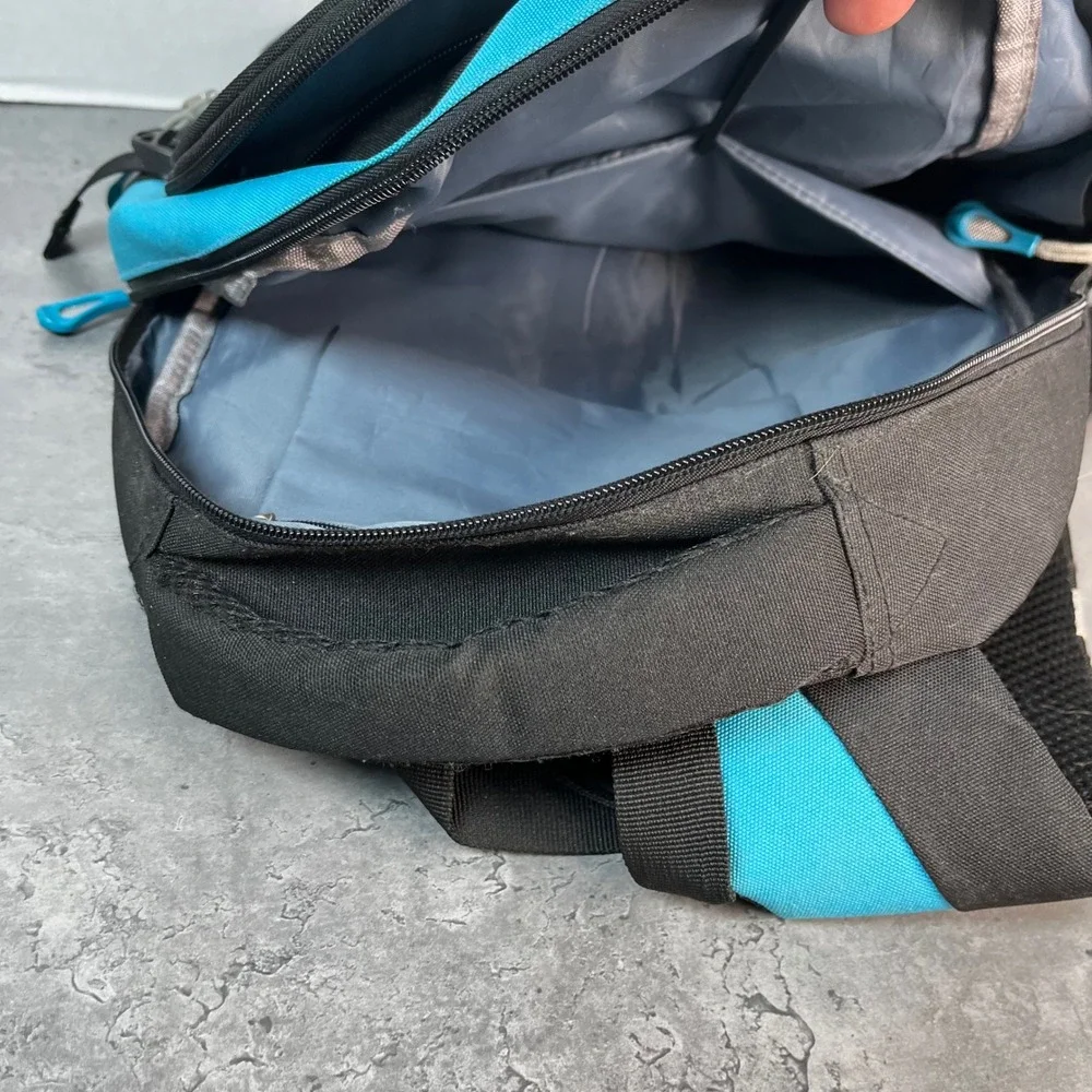 Fanspack Blue Black‎ Multi-Pocket School Travel Backpack with Reflective Straps